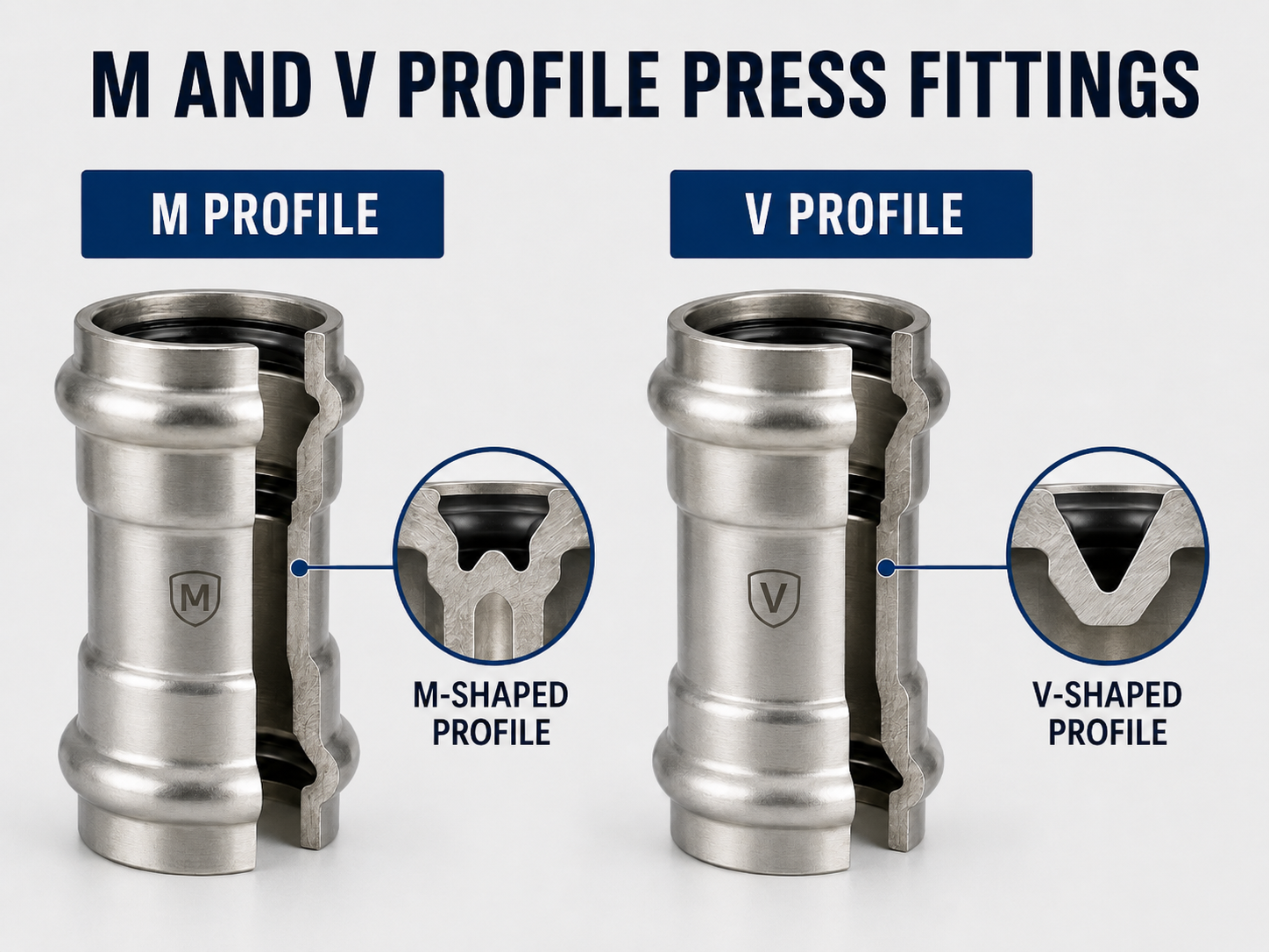 M-Profile vs. V-Profile Press Fittings: What Is the Difference and How to Choose?